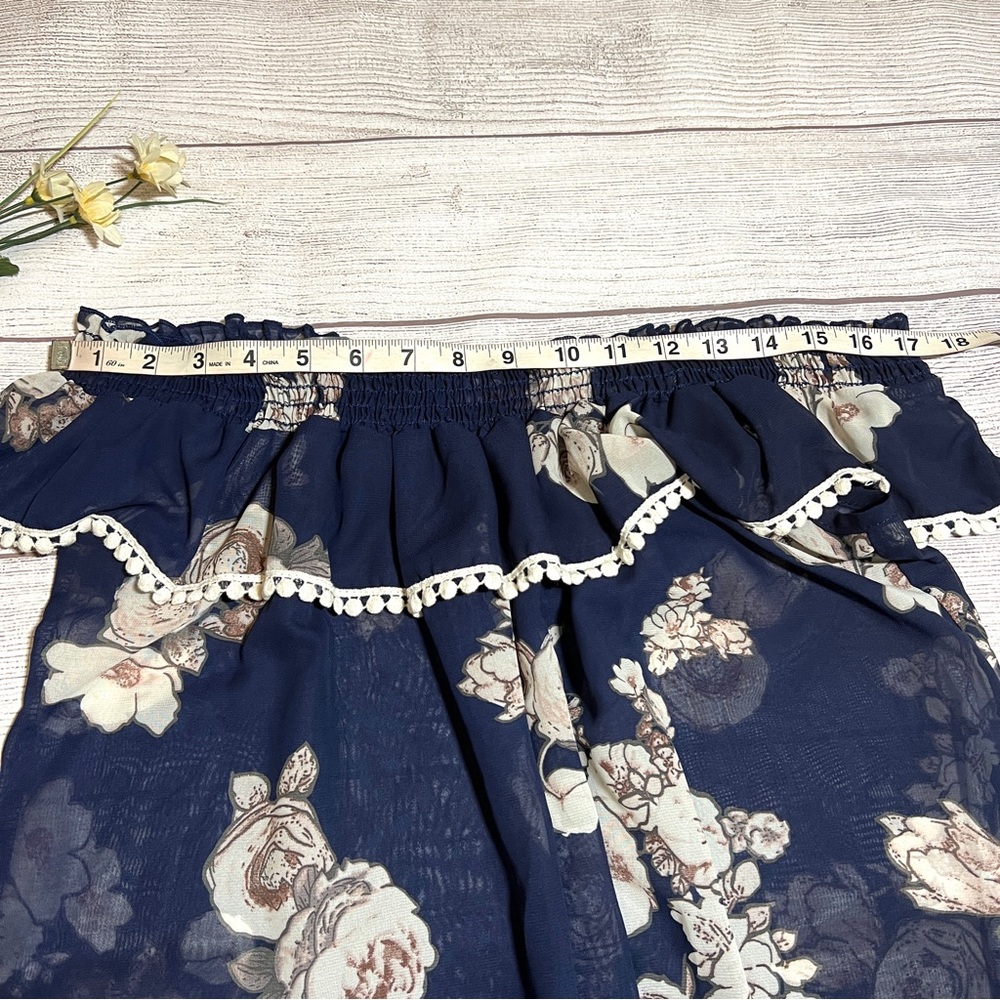 Vivace Floral Ruffle Off The Shoulder Top - Picture 11 of 13